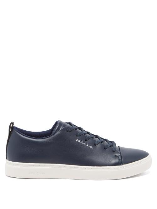 Paul Smith - Lee Leather Trainers - Mens - Dark Navy