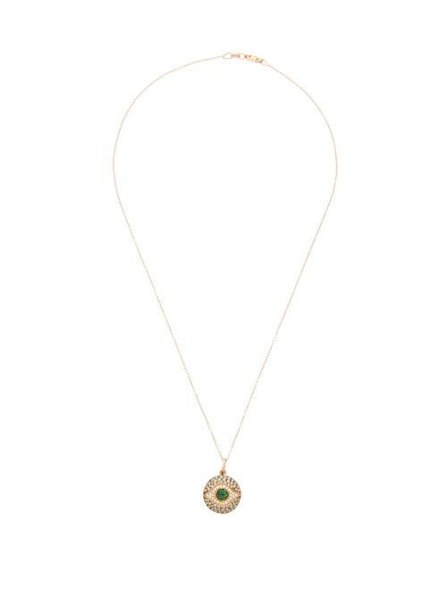 Matchesfashion.com Ileana Makri - Dawn Eye Diamond, Sapphire & 18kt Gold Necklace - Womens - Crystal