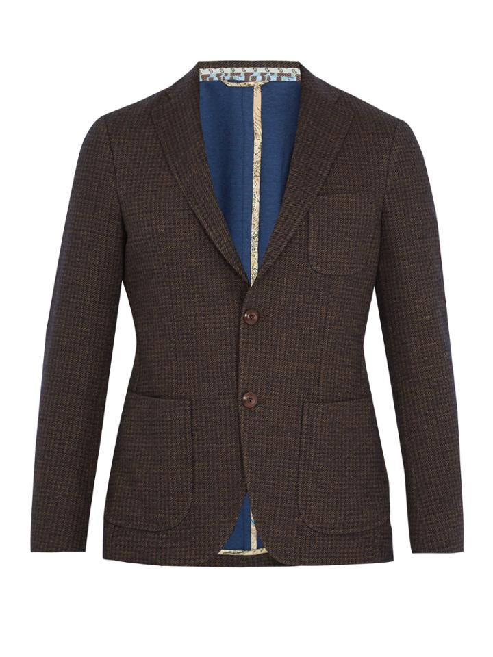 Etro Checked Cotton-blend Blazer