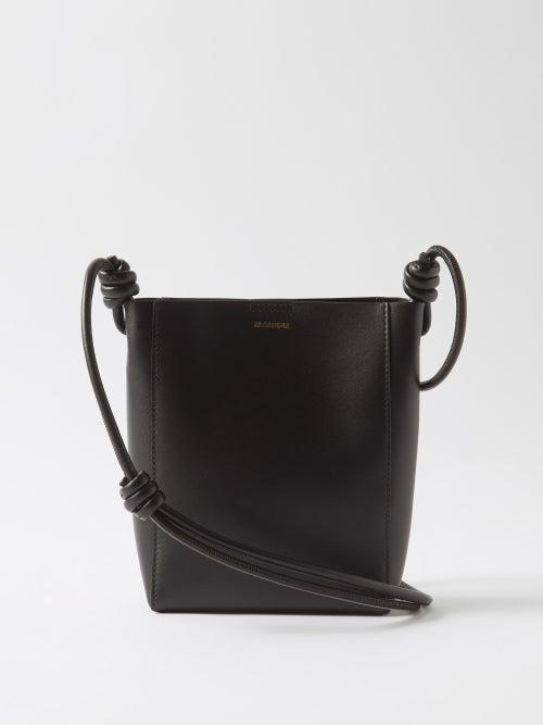 Jil Sander - Knotted-strap Mini Leather Tote Bag - Womens - Black