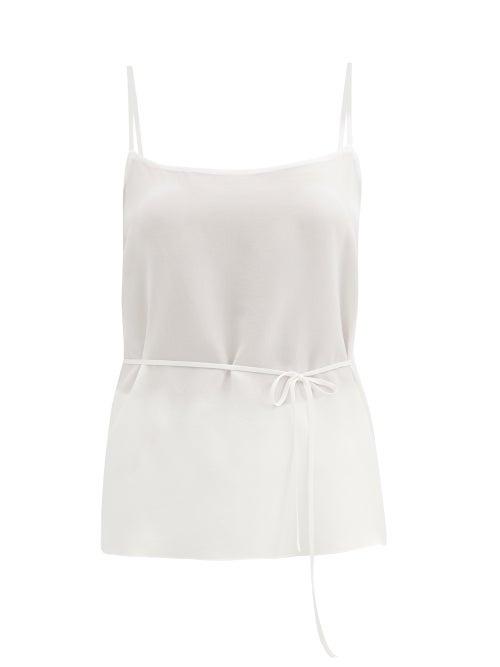 Matchesfashion.com Raey - Tie-waist Silk Crepe De Chine Cami Top - Womens - Ivory