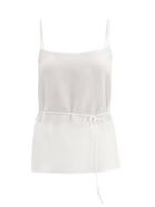 Matchesfashion.com Raey - Tie-waist Silk Crepe De Chine Cami Top - Womens - Ivory