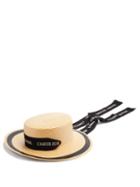 Matchesfashion.com Gucci - Embroidered-ribbon Straw Hat - Womens - Ivory