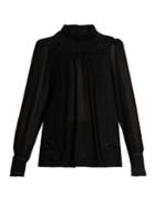 Isabel Marant Maeva High-neck Embroidered Silk Top