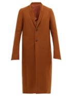 Matchesfashion.com Rick Owens - Larry Moreau Single Breasted Wool Blend Coat - Mens - Camel