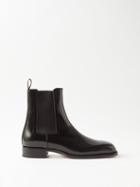 Christian Louboutin - Amiraldo Patent-leather Chelsea Boots - Mens - Black