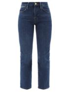 Frame - Le High High-rise Straight-leg Jeans - Womens - Dark Denim