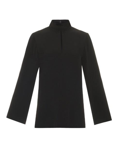 Adam Lippes High-neck Crepe Top