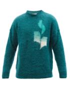 Isabel Marant - Drany Logo-intarsia Mohair-blend Sweater - Mens - Green