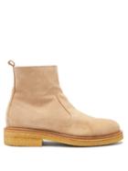 Matchesfashion.com Ami - Suede Ankle Boots - Mens - Beige