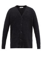 Our Legacy - Drop-shoulder Piled-cotton Cardigan - Mens - Black