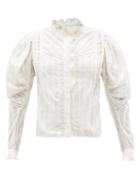 Isabel Marant Toile - Darya Ruffled Cotton Blouse - Womens - White