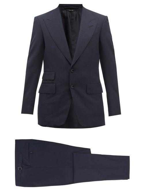 Tom Ford - Shelton Wool-fresco Suit - Mens - Navy