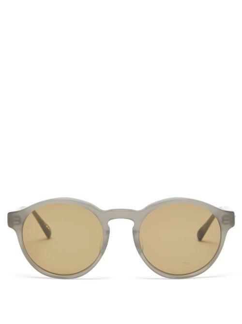 817 Blanc Lnt - Round Acetate Sunglasses - Mens - Grey