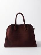 The Row - Margaux 15 Suede Bag - Womens - Burgundy
