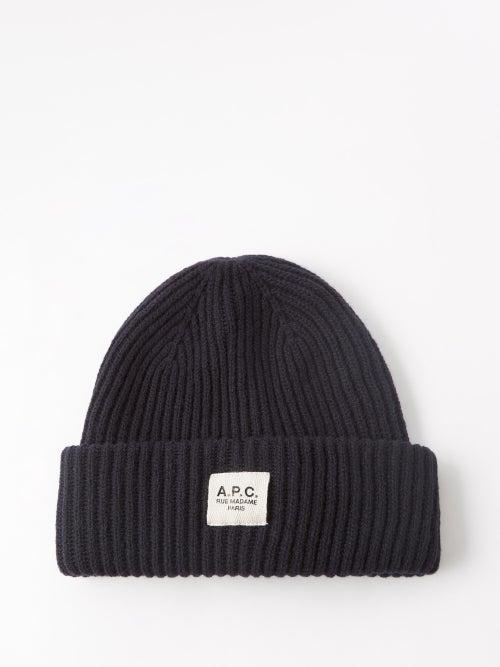 A.p.c. - James Ribbed-knit Wool-blend Beanie - Mens - Iak Dark Navy