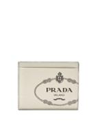 Matchesfashion.com Prada - Logo Print Saffiano Leather Cardholder - Mens - White