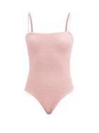 Hunza G - Maria Crinkle-knit Swimsuit - Womens - Dusty Pink
