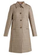 Matchesfashion.com Redvalentino - Checked Wool Blend Tweed Coat - Womens - Camel