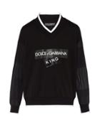 Matchesfashion.com Dolce & Gabbana - King Logo Cotton Jumper - Mens - Black