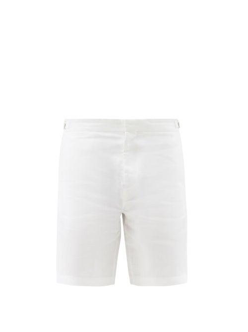 Matchesfashion.com Orlebar Brown - Norwich Linen Shorts - Mens - White