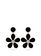 Matchesfashion.com Rebecca De Ravenel - Daisy Cord Clip On Earrings - Womens - Black