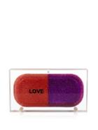 Sarah's Bag Love Pill Glitter Perspex Clutch