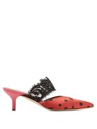 Matchesfashion.com Malone Souliers By Roy Luwolt - X Emanuel Ungaro Maisie Satin Mules - Womens - Red Multi