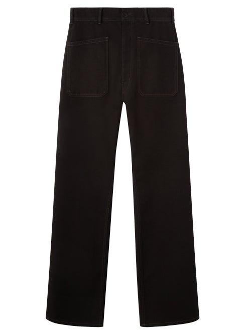 Lemaire - Patch-pocket High-rise Wide-leg Jeans - Mens - Black