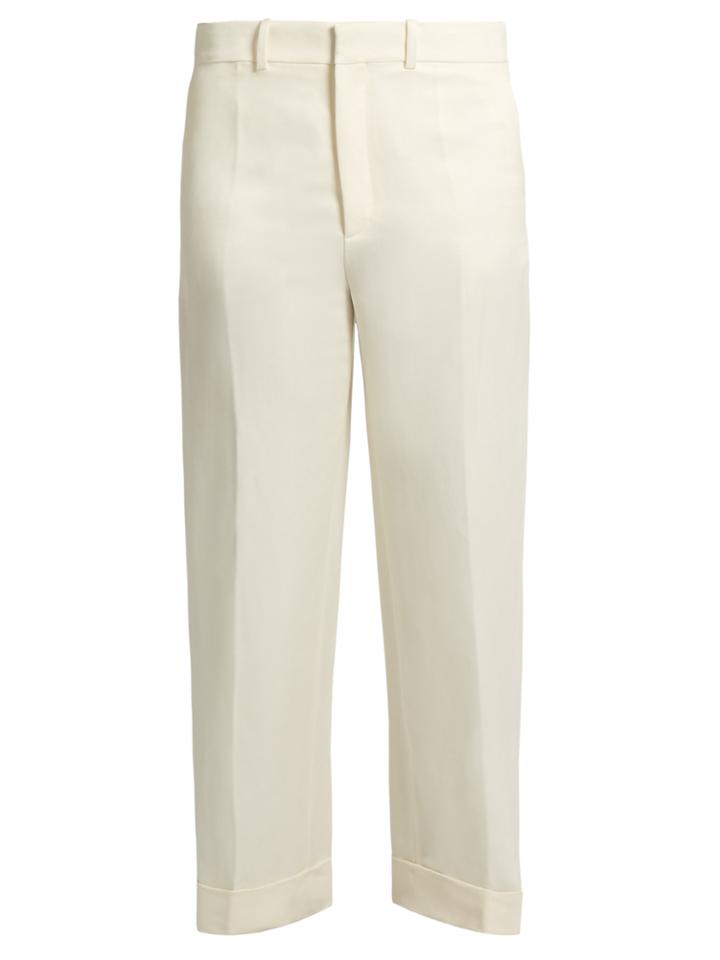 Chloé Wide-leg Linen And Silk-blend Twill Trousers