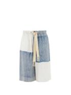 Matchesfashion.com Loewe - Drawstring-tie Pinstriped Satin Shorts - Mens - Blue White