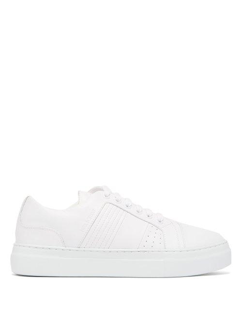 Matchesfashion.com Neil Barrett - Modernist City Low Top Leather Trainers - Mens - White
