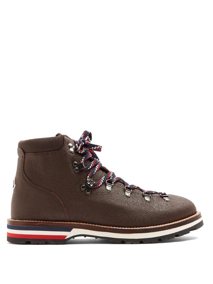 Moncler Peak Grained-leather Ankle Boots