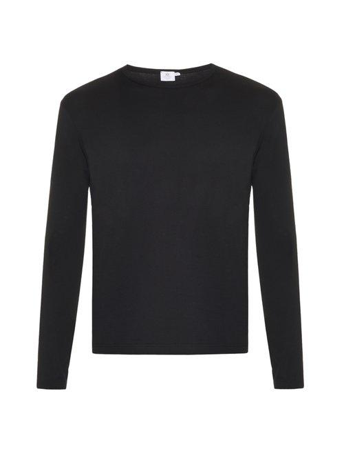 Matchesfashion.com Sunspel - Long Sleeved Cotton Jersey T Shirt - Mens - Black