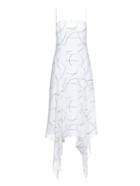 Dion Lee Line Map-print Silk Dress