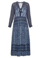 Rebecca Taylor Paisley-print Silk And Cotton-blend Midi Dress