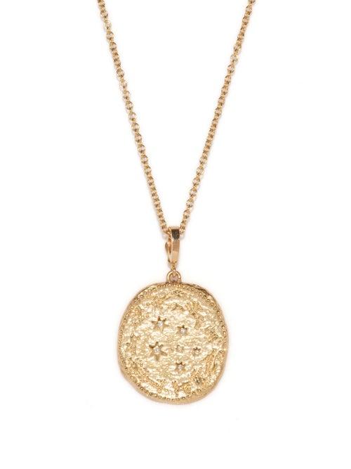 Azlee - Zodiac Diamond & 18kt Gold Necklace - Womens - Yellow Gold