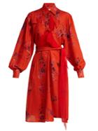Preen By Thornton Bregazzi Susanna Floral-print Silk Shirtdress