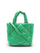 Matchesfashion.com Stand Studio - Rosanne Mini Quilted Faux-leather Tote Bag - Womens - Green