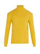 Matchesfashion.com Gucci - Cable Knit Cashmere Roll Neck Sweater - Mens - Yellow