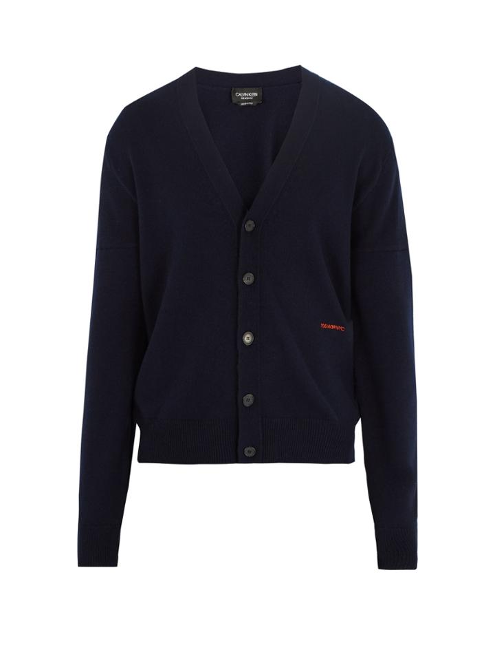 Calvin Klein 205w39nyc Logo-embroidered Cashmere Cardigan