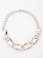 Paco Rabanne - Crystal And Oval-link Choker - Womens - Silver