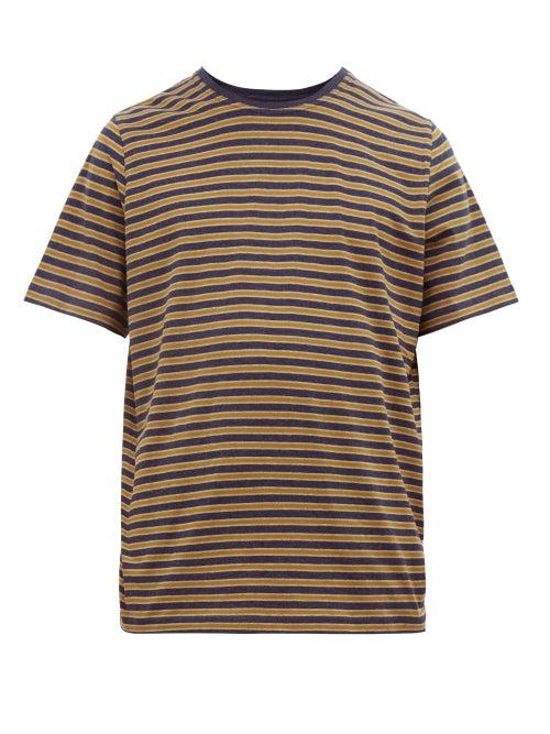 Matchesfashion.com Oliver Spencer - Conduit Striped Cotton Jersey T Shirt - Mens - Navy