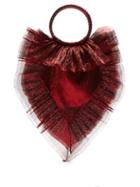 Matchesfashion.com The Vampire's Wife - Ruffle Trimmed Woven Clutch - Womens - Red