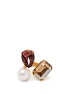 Matchesfashion.com Oscar De La Renta - Crystal And Faux Pearl Ring - Womens - Multi
