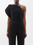 Roland Mouret - Asymmetric Stretch-cady Top - Womens - Black