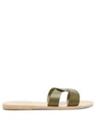 Matchesfashion.com Ancient Greek Sandals - Desmos Leather Slides - Womens - Dark Green