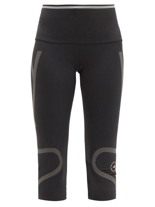 Matchesfashion.com Adidas By Stella Mccartney - Truepace High-rise Cropped Jersey Leggings - Womens - Black