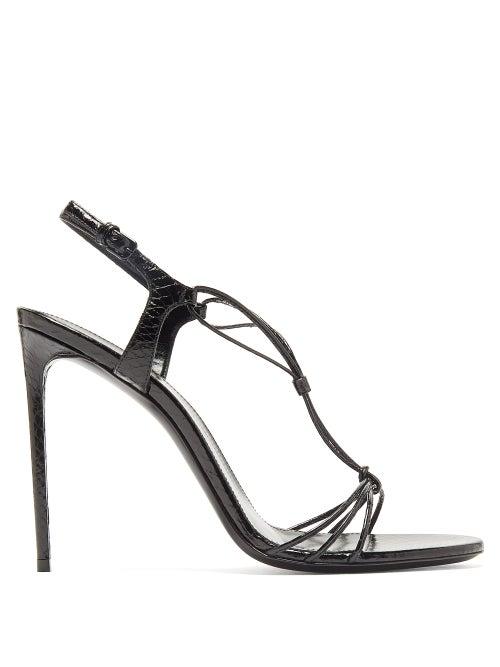 Matchesfashion.com Saint Laurent - Robin Ayers Slingback Sandals - Womens - Black