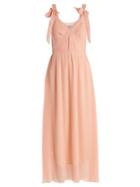 Matchesfashion.com Prada - V Neck Pleated Dress - Womens - Light Pink